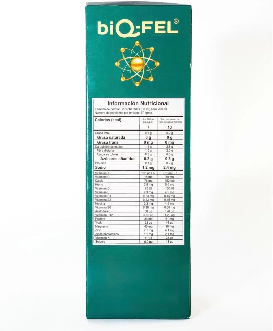 biQ-FEL Daily Multivitamin for Men and Women Liquid Natural Extracts Energy Focus 500ml