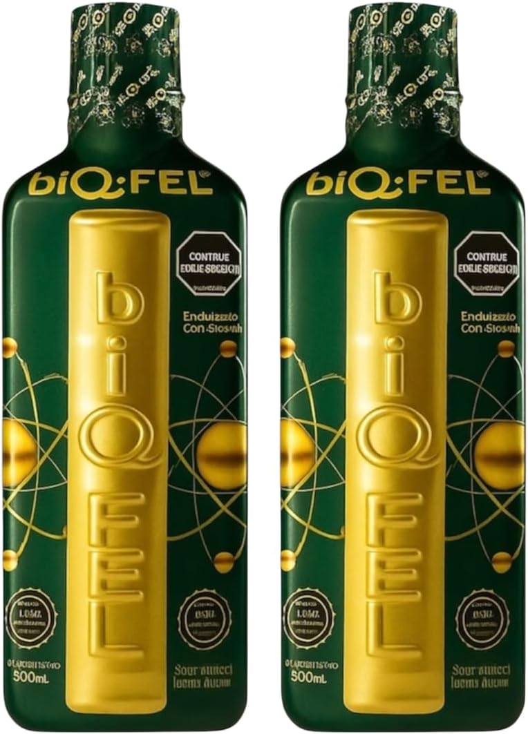 biQ-FEL Pack of 2 - Daily Multivitamin for Men and Women Liquid Natural Extracts Energy Focus 500ml each bottle