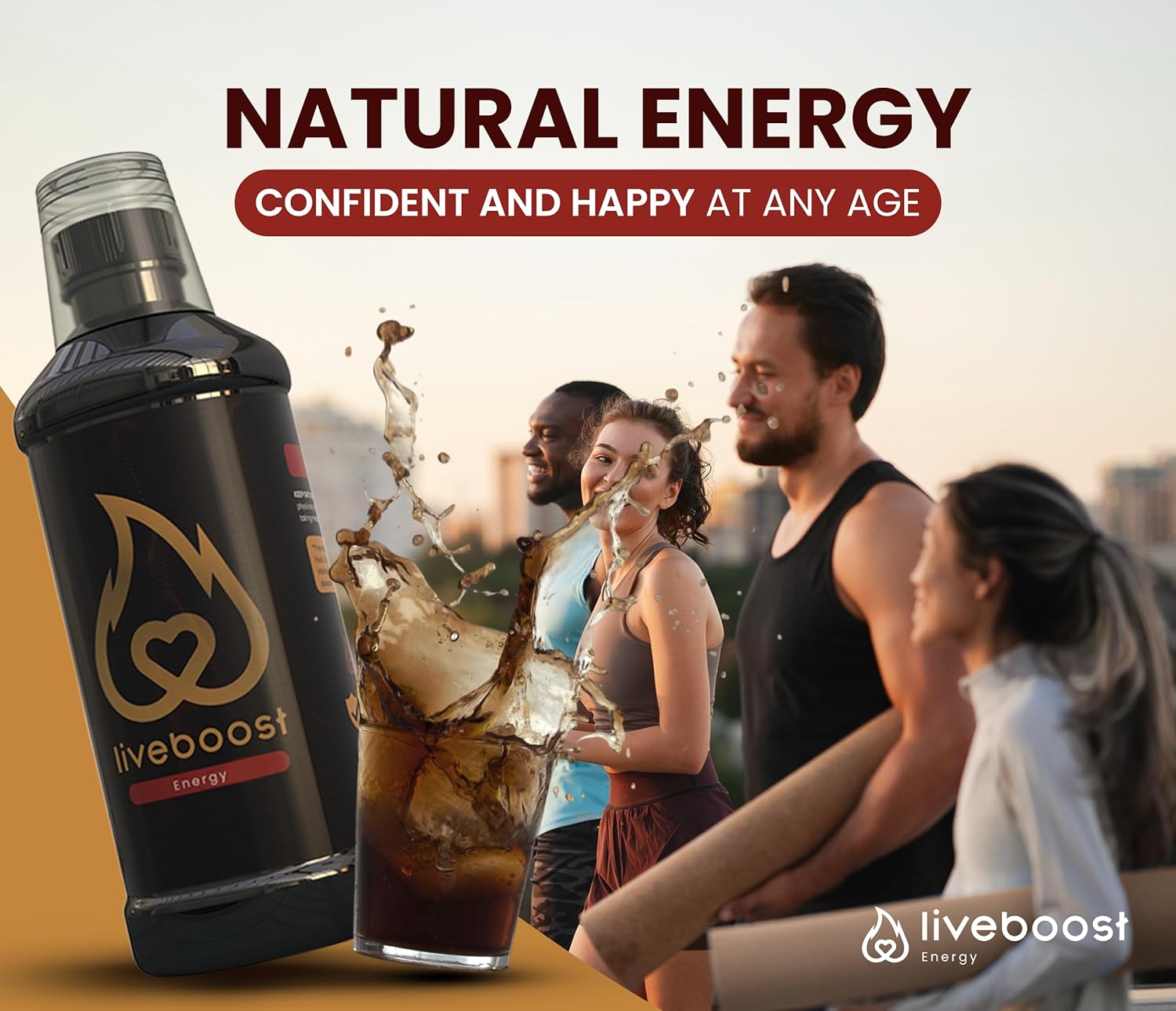 LIVEBOOST - Fast Acting for Men and Woman - Female & Male Supplement, Natural Ingredients, Supports Energy and Circulation, Enhances Wellsness - 480ml