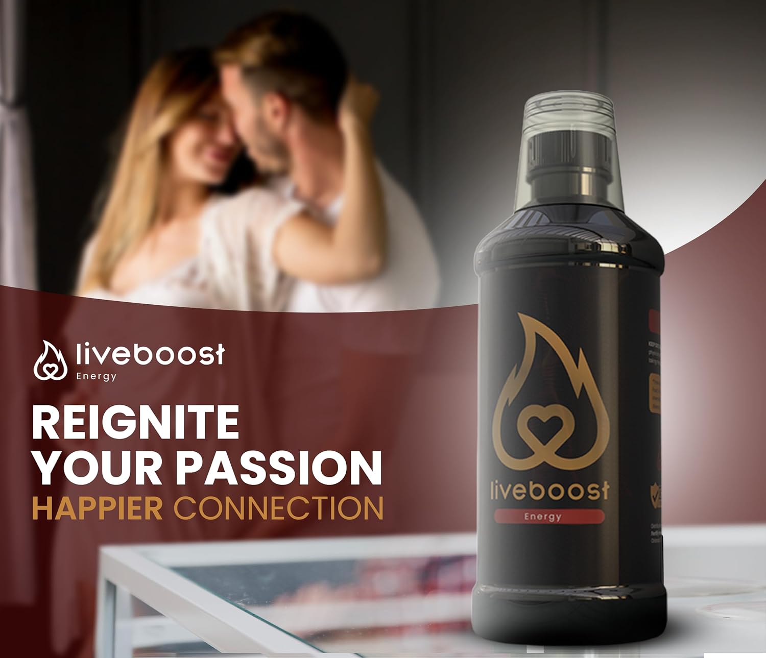 LIVEBOOST - Fast Acting for Men and Woman - Female & Male Supplement, Natural Ingredients, Supports Energy and Circulation, Enhances Wellsness - 480ml