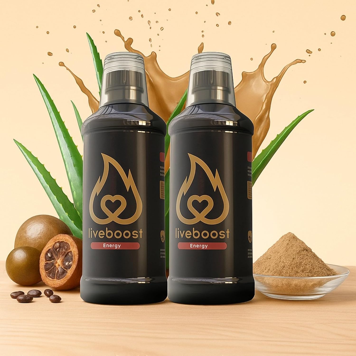 Liquid Supplement 2-Pack – Daily Energy Suppor & Wellness Formula for Men and Women – Natural Ingredients – 480ml Each